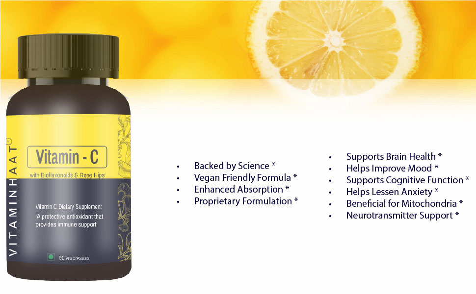 Vitamin C with Bioflavonoids & Rose Hips, 1000 mg Per Serving, 60 Veg